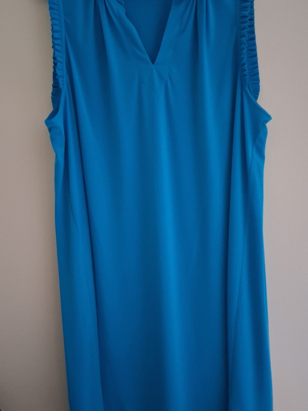 Michael Kors Sleeveless V-Neck Camisole in Turquoise Blue